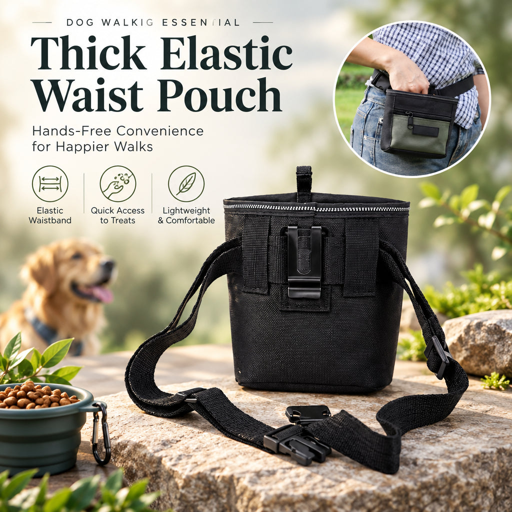 Dog training treat bag for quick reward access