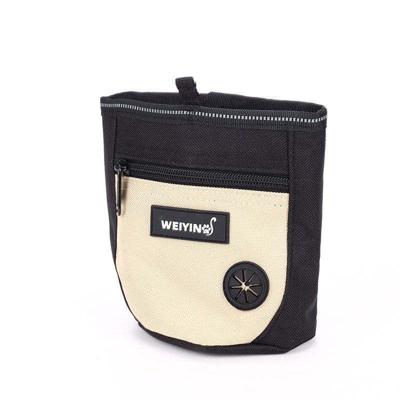Dog training waist bag for hands-free treat storage
