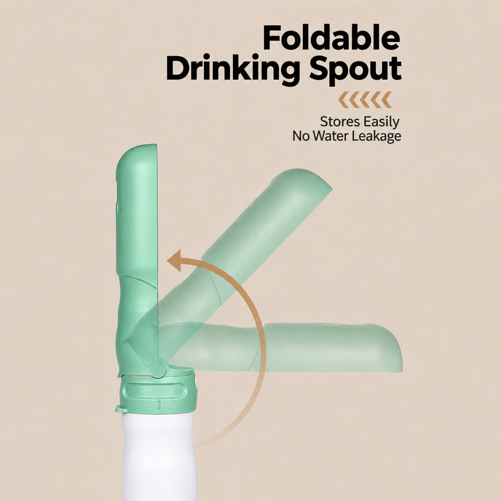 Portable pet water bottle for road trips and walks