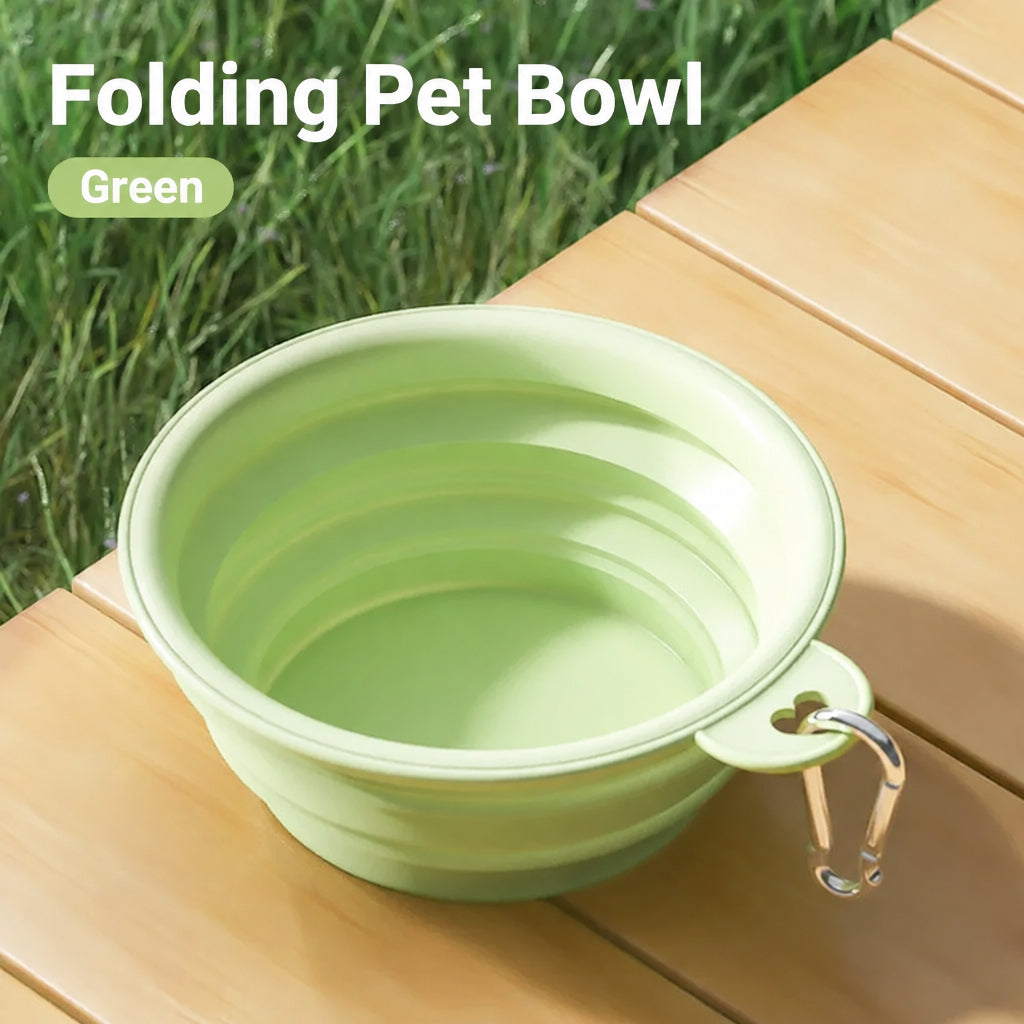 Silicone travel bowl for dogs on walks and road trips