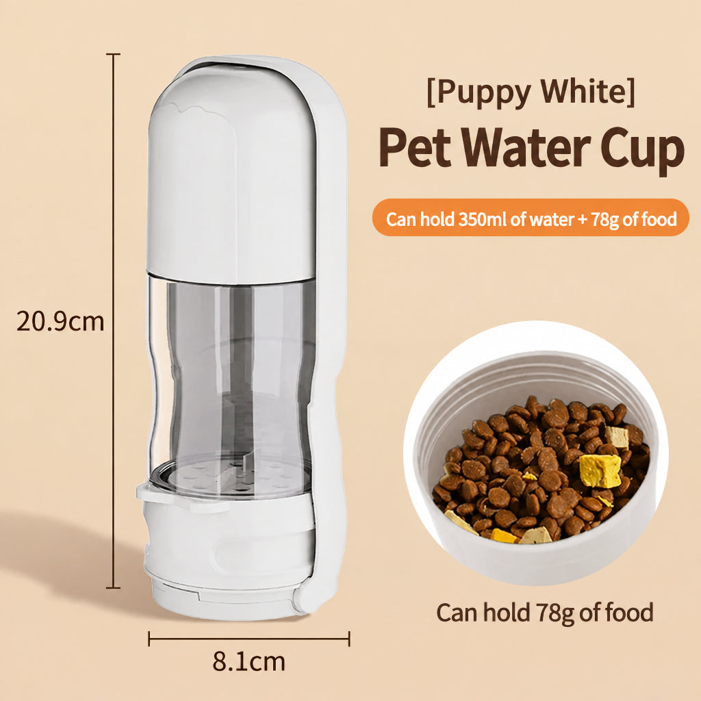 Foldable pet water dispenser for walks and road trips